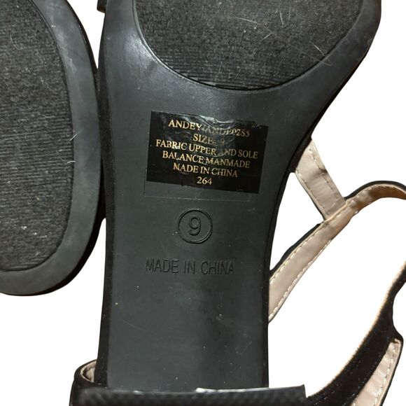 Betsey Johnson Andey Black and White Dress Sandals- Size 9 - Picture 8 of 9